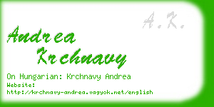 andrea krchnavy business card